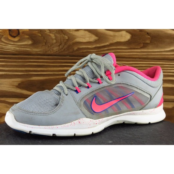Nike Training Women Sz 8.5 M‎ Gray Lace Up Running Mesh Shoe - Picture 1 of 8
